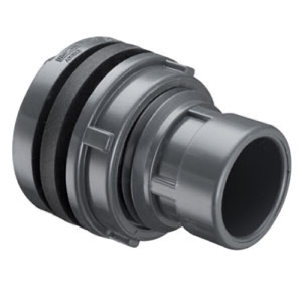 Tank Adapter: PVC New Style Standard with Neoprene Gaskets (Socket x ...
