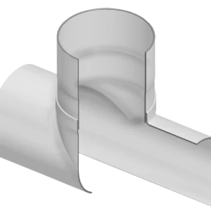 PVC Low Head PIP Fabricated Same Size Stub Saddle
