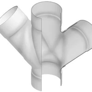 PVC Low Head PIP Fabricated Double Wye