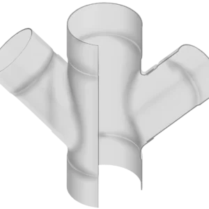 PVC Low Head PIP Fabricated Double Wye - Reducing