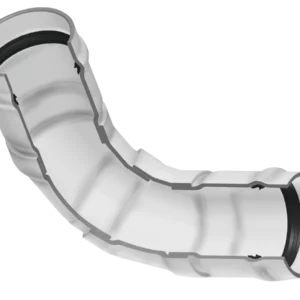 PVC 80, 100 & 125 PSI PIP Fabricated 90° Elbow (Gasket x Gasket)