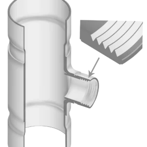 PVC 80, 100 & 125 PSI PIP Fabricated Reinforced Tee (Socket x Socket x Fipt)