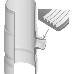 PVC 80, 100 & 125 PSI PIP Fabricated Reinforced Tee (Socket x Spigot x Fipt)