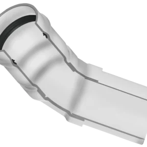 PVC Class 100, 125, 160 & 200 IPS Fabricated 45° Elbow (Gasket x Spigot)