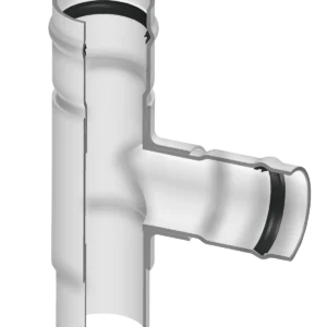 PVC Class 100, 125, 160 & 200 IPS Fabricated Tee (Gasket x Spigot x Gasket)
