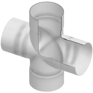 PVC Class 63, 100, 125, 160 & 200 IPS Fabricated Cross (Socket x Socket x Socket x Socket)